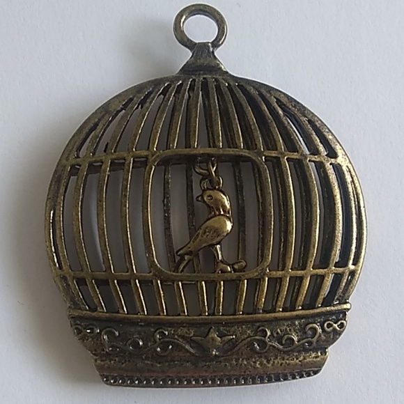 Bird in Cage Pendant - Picture 1 of 7